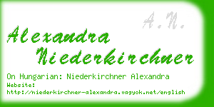 alexandra niederkirchner business card